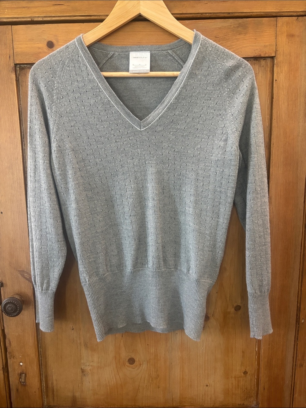 Nike Women's Gray V-Neck Sweater